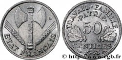 50 centimes Francisque, légère 1943  F.196/2