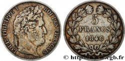 5 francs IIIe type Domard 1846 Bordeaux F.325/12