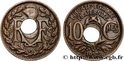 10 centimes Lindauer, trou décentré 1921  F.138/5 var.