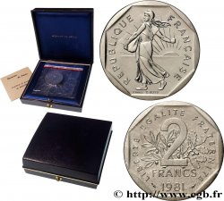 Piéfort nickel de 2 francs Semeuse, nickel 1981 Pessac GEM.123 P1 