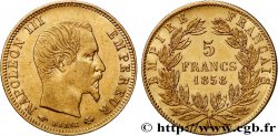 5 francs or Napoléon III, tête nue, grand module 1858 Paris F.501/5