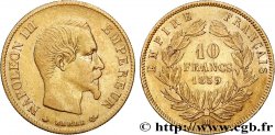 10 francs Napoléon III tête nue, grand module 1859 Strasbourg F.506/8