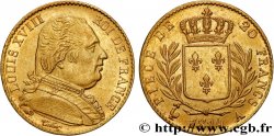 20 francs or Louis XVIII, buste habillé 1814 Paris F.517/2