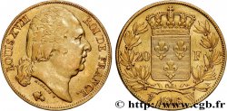 20 francs or Louis XVIII, tête nue 1818 Lille F.519/14