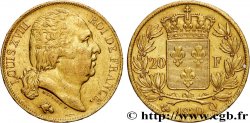 20 francs or Louis XVIII, tête nue 1820 Perpignan F.519/21