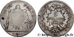 5 francs Union et Force, Union serré, avec glands intérieurs et gland extérieur 1798 Paris F.288/37