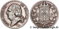5 francs Louis XVIII, tête nue 1820 Paris F.309/49