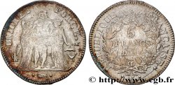 5 francs Union et Force, Union serré, avec glands intérieurs et gland extérieur 1798 Bordeaux F.288/24