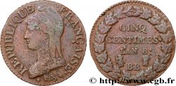 Cinq centimes Dupré, grand module 1800 Strasbourg F.115/117