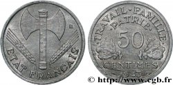 50 centimes Francisque, légère 1943  F.196/2