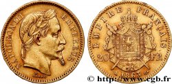 20 francs or Napoléon III, tête laurée 1863 Paris F.532/6