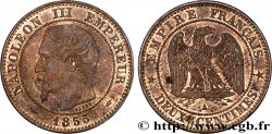 Deux centimes Napoléon III, tête nue 1855 Paris F.107/19