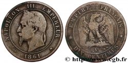 Dix centimes Napoléon III, tête laurée 1861 Paris F.134/4