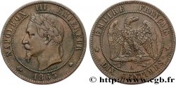 Dix centimes Napoléon III, tête laurée 1863 Paris F.134/10