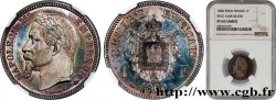 Essai flan bruni 1 franc Napoléon III, tête laurée par Barre 1860 Paris VG.3559  SPL64 NGC