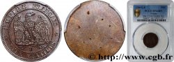 Essai uniface revers de Deux centimes Napoléon III, tête laurée n.d.  Maz.1724 a SPL64 PCGS
