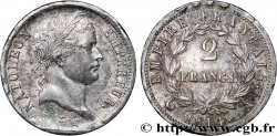 2 francs Napoléon Ier tête laurée, Empire français 1814 Paris F.255/67 SUP55 