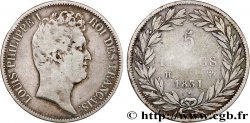 5 francs type Tiolier avec le I, tranche en creux 1831 La Rochelle F.315/18