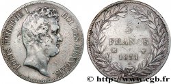 5 francs type Tiolier avec le I, tranche en creux 1831 Marseille F.315/23
