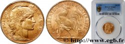20 francs or Coq, Dieu protège la France 1902 Paris F.534/7