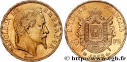 50 francs or Napoléon III, tête laurée 1868 Strasbourg F.548/11