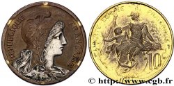 10 centimes Daniel-Dupuis, doré et argenté 1917  F.136/28 var.