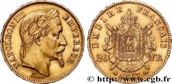 20 francs or Napoléon III, tête laurée 1867 Strasbourg F.532/17