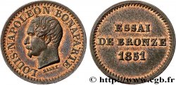 Essai de bronze au module de un centime, Louis-Napoléon Bonaparte 1851 Paris VG.3297  MS64 