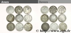 Lot de dix écus de 5 francs n.d.  F.-/