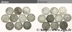 Lot de dix écus de 5 francs n.d.  F.-/