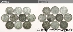 Lot de dix écus de 5 francs n.d.  F.-/