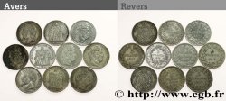 Lot de dix écus de 5 francs n.d.  F.-/