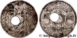 5 centimes Lindauer petit module, trou décentré 1936 Paris F.122/19 var.