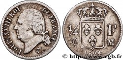 1/4 franc Louis XVIII 1824 Toulouse F.163/34