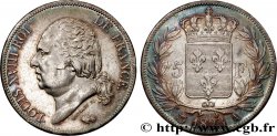 5 francs Louis XVIII, tête nue 1823 Paris F.309/74