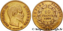10 francs or Napoléon III, tête nue 1860 Strasbourg F.506/11