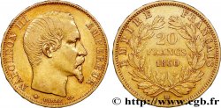 20 francs or Napoléon III, tête nue 1860 Strasbourg F.531/19