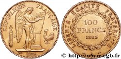 100 francs or Génie, tranche inscrite en relief Dieu protège la France 1885 Paris F.552/6