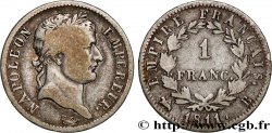 1 franc Napoléon Ier tête laurée, Empire français 1811 Rouen F.205/29