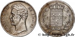 1 franc Charles X, matrice du revers à cinq feuilles 1828 Paris F.207/37