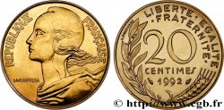 20 centimes Marianne, BU (Brillant Universel), frappe médaille 1992 Pessac F.156/34