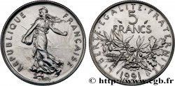 5 francs Semeuse, nickel, Brillant Universel, frappe médaille 1991 Pessac F.341/24