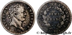 Demi-franc Napoléon Ier tête laurée, Empire français 1810 Paris F.178/10