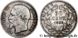 50 centimes Napoléon III, tête nue 1860 Strasbourg F.187/14