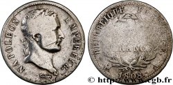 1 franc Napoléon Ier tête laurée, République française 1808 Paris F.204/2