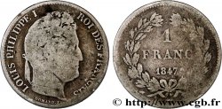 1 franc Louis-Philippe, couronne de chêne 1847 Paris F.210/110