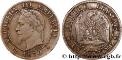 Un centime Napoléon III, tête laurée 1870 Paris F.103/8