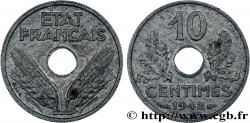 10 centimes Etat français grand module 1942  F.141/4
