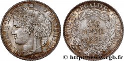 50 centimes Cérès, Troisième République 1881 Paris F.189/9 SPL64 