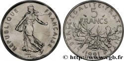5 francs Semeuse, nickel, Brillant Universel, frappe médaille 1991 Pessac F.341/24